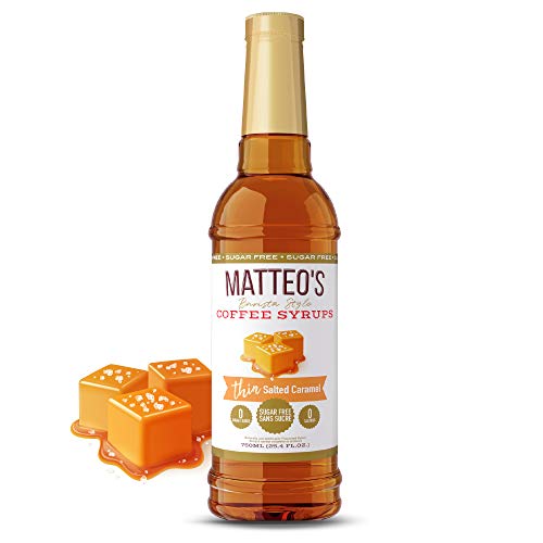 Matteos Sugar Free Coffee Flavoring Syrup, Salted Caramel, Deli