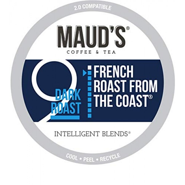 Mauds French Roast Coffee, French Roast From The Coast, 100Ct
