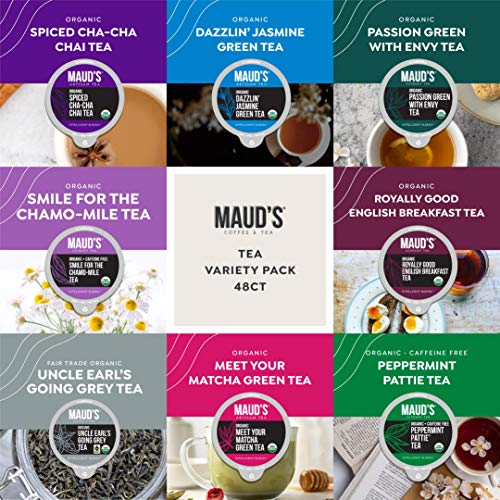 Mauds 8 Blend Organic Tea Variety Pack 48ct. Solar Energy Produ...