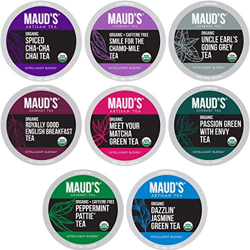 Mauds 8 Blend Organic Tea Variety Pack 48ct. Solar Energy Produ...