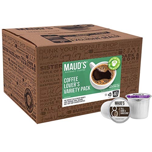 Mauds Coffee Lovers Variety Pack, 40Ct. Recyclable Single Serv