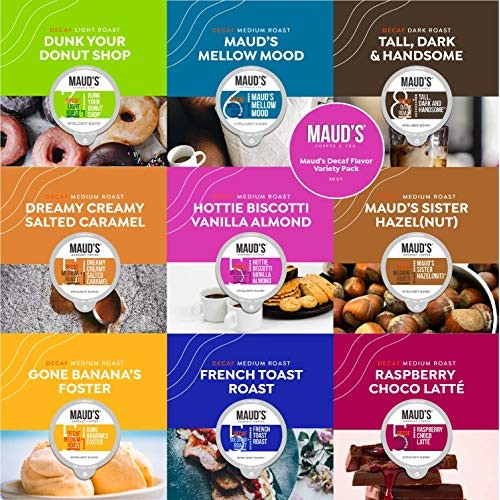 Mauds Decaf Coffee Variety Pack, 80Ct. Recyclable Single Serve