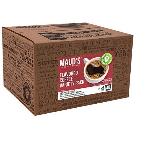 Mauds Flavored Coffee Variety Pack, 40Ct. Recyclable Single Ser