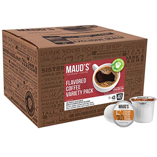 Mauds Flavored Coffee Variety Pack, 40Ct. Recyclable Single Ser