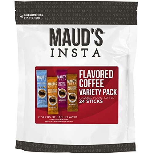 Mauds Instant Flavored Coffee Variety Pack Insta Flavored, 24...