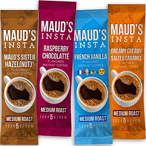 Mauds Instant Flavored Coffee Variety Pack Insta Flavored, 24...