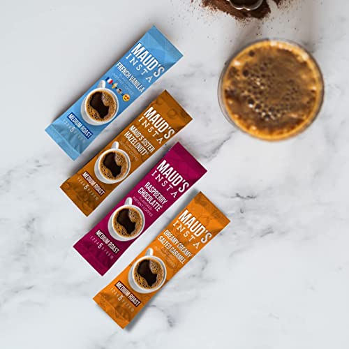 Mauds Instant Flavored Coffee Variety Pack Insta Flavored, 24...