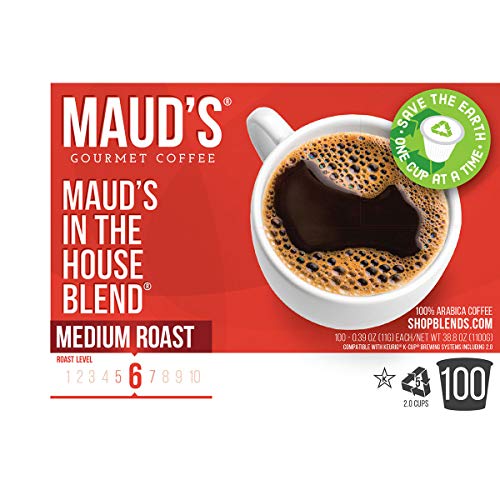 Mauds Medium Dark Roast Coffee In The House Blend, 100Ct. Rec