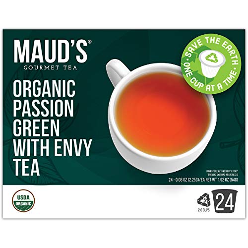 Mauds Organic Green Tea Passion Passion Green Envy Tea, 24Ct.