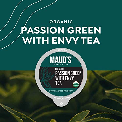 Mauds Organic Green Tea Passion Passion Green Envy Tea, 24Ct.