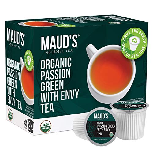 Mauds Organic Green Tea Passion Passion Green Envy Tea, 24Ct.