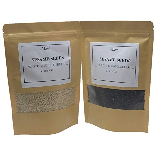 Maui Sesame Seeds - Mix Sesame Seeds - Black Sesame Seeds 6 Oz -