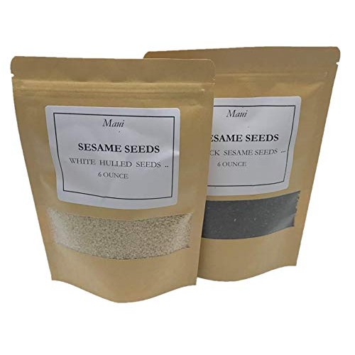Maui Sesame Seeds - Mix Sesame Seeds - Black Sesame Seeds 6 Oz -