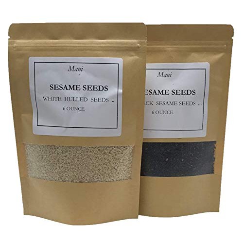 Maui Sesame Seeds - Mix Sesame Seeds - Black Sesame Seeds 6 Oz -