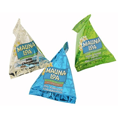 Macadamia Trio 36 Assorted Bite Size Packs Maui Onion &Amp; Garlic,