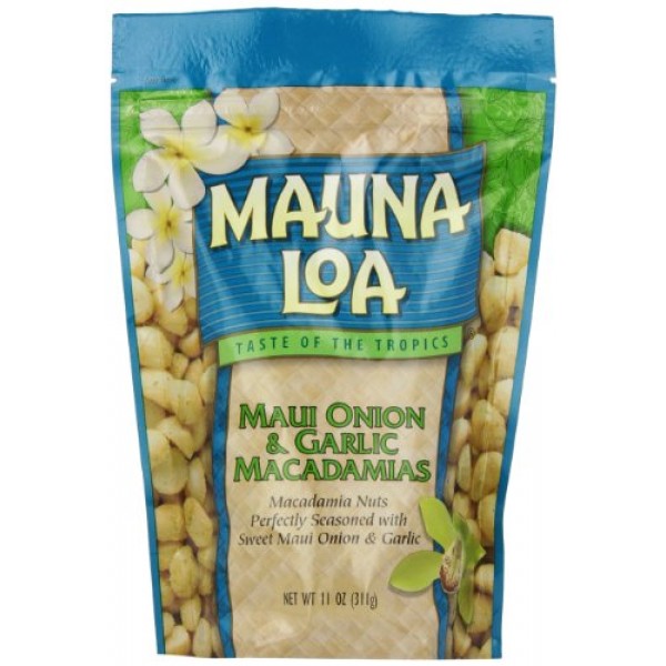 Mauna Loa Macadamias, Maui Onion & Garlic, 11-Ounce Packages