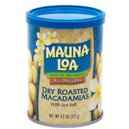 Mauna Loa Macadamias, Dry Roasted With Sea Salt, 4.5-Ounce Conta