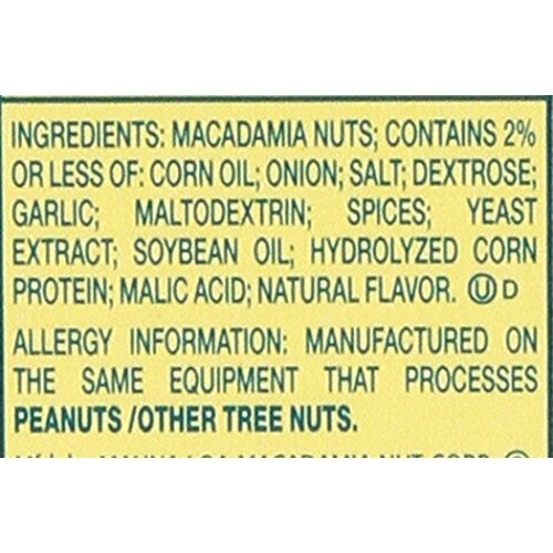 Mauna Loa Macadamias, Maui Onion &Amp; Garlic, 4.5-Ounce Containers