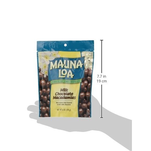 Mauna Loa Macadamias, Milk Chocolate, 6-Ounce Bags Pack Of 4