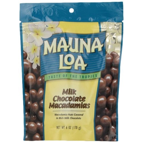 Mauna Loa Macadamias, Milk Chocolate, 6-Ounce Bags Pack Of 4