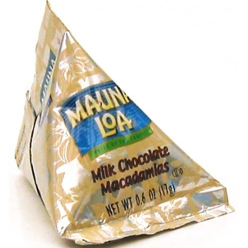 Mauna Loa Milk Chocolate Macadamia Nuts, 0.6-Ounce Triangle Pack