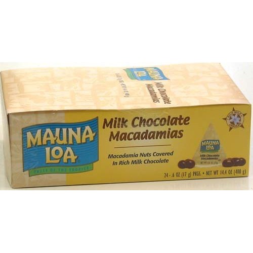 Mauna Loa Milk Chocolate Macadamia Nuts, 0.6-Ounce Triangle Pack