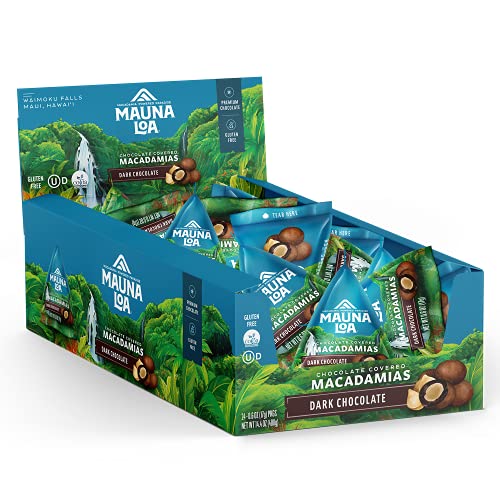Mauna Loa Premium Hawaiian Chocolate Covered Macadamia Nuts, Dar