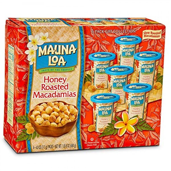 Mauna Loa HONEY ROASTED MACADAMIA NUTS 6 Pack
