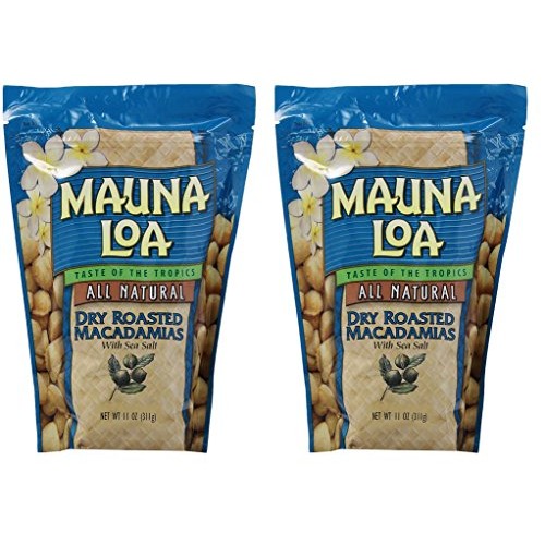 Mauna Loa Macadamias, Mupafk 2 Pack Dry Roasted With Sea Salt