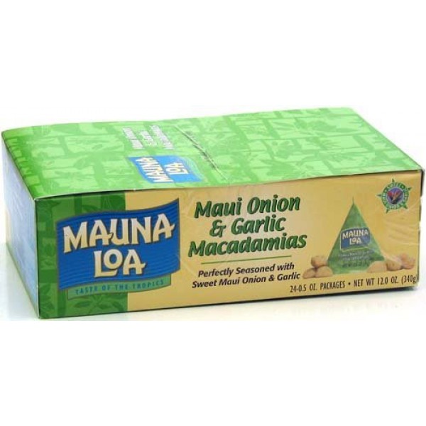 Mauna Loa Maui Onion & Garlic Macadamia Nuts, 0.5-Ounce Triangle...