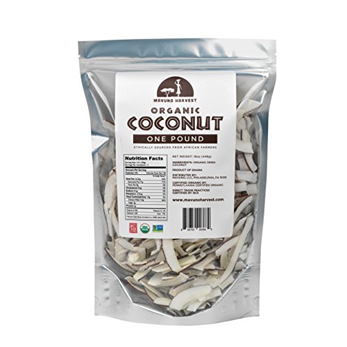 Mavuno Harvest Direct Trade Organic Dried Fruit, Coconut, 1 Pound
