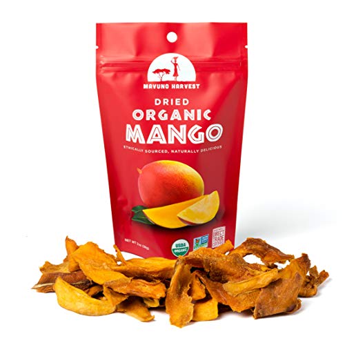 Mavuno Harvest Direct Trade Organic Dried Fruit, Mango, 3 Count