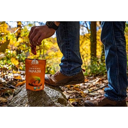 Mavuno Harvest Direct Trade Organic Dried Fruit, Papaya, 3 Count