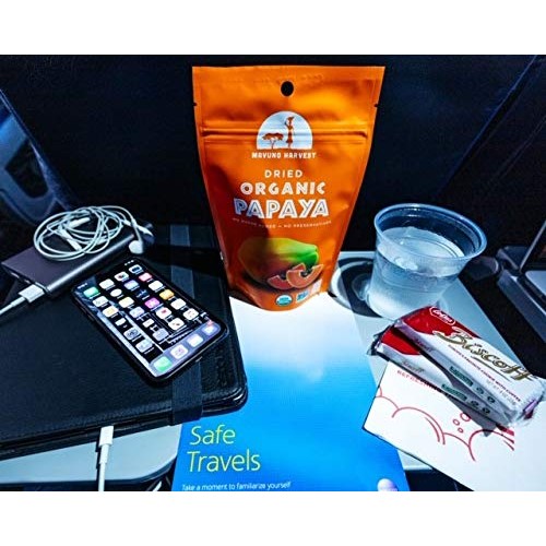 Mavuno Harvest Direct Trade Organic Dried Fruit, Papaya, 3 Count