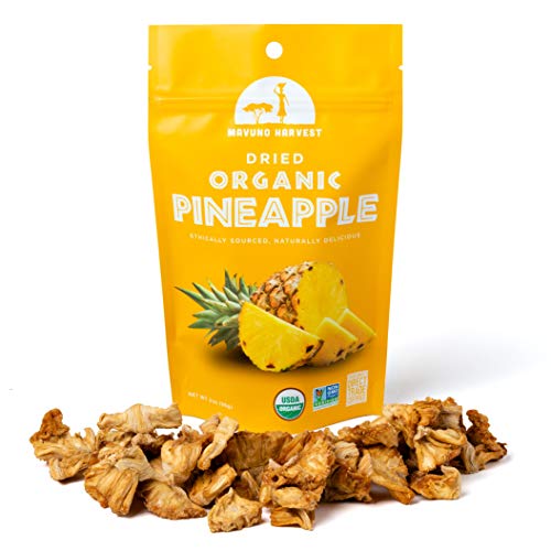 Mavuno Harvest Direct Trade Organic Dried Fruit, Pineapple, 1 Pound
