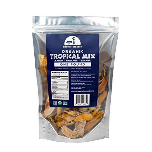 Mavuno Harvest Direct Trade Organic Dried Fruit, Tropical Mix, 1