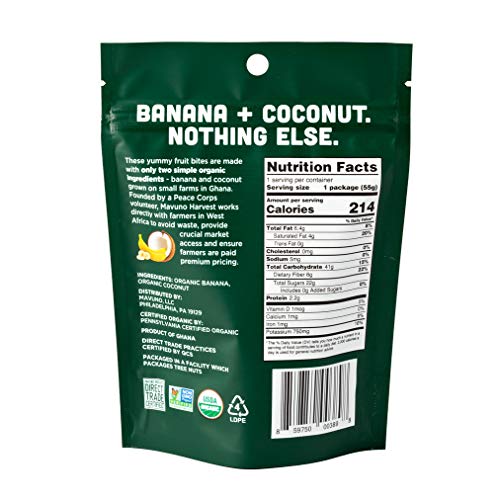 Mavuno Harvest Organic Chewy Fruit Bites, Banana Coconut, 1.94 O
