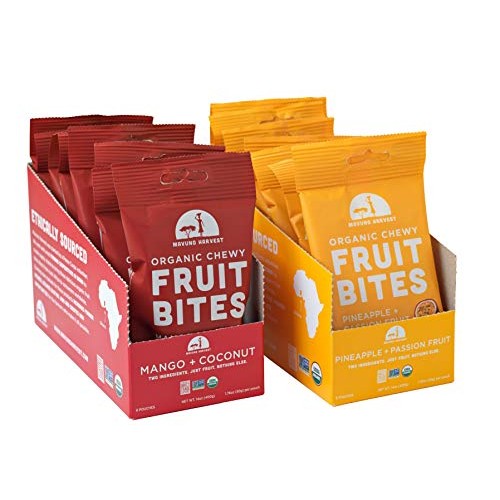 Mavuno Harvest Organic Chewy Fruit Bites, Mango Coconut, 8 Count