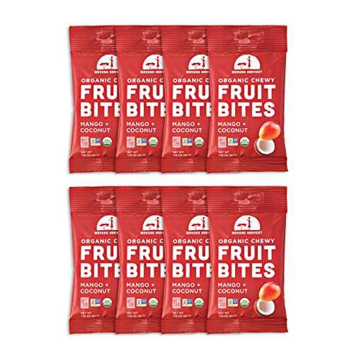 Mavuno Harvest Organic Chewy Fruit Bites, Mango Coconut, 8 Count