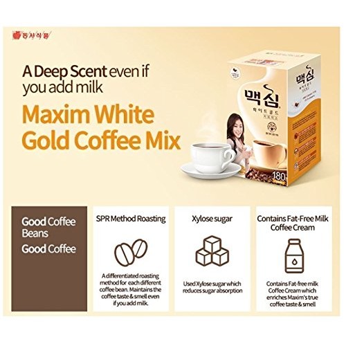 Maxim White Gold Instant Coffee - 100Pks