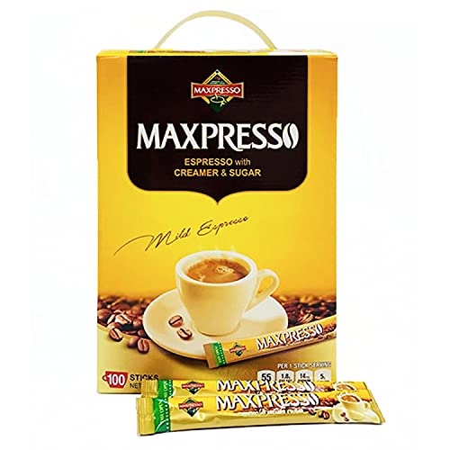 Maxpresso, 3-In-1 Korean Instant Coffee Mix Packets, Single Serv