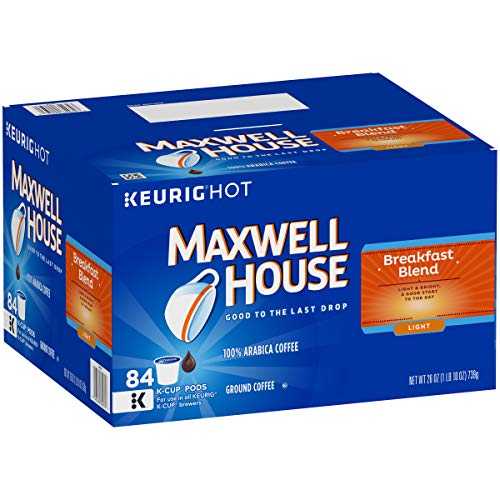Maxwell House Breakfast Blend Keurig K Cup Coffee Pods, 84 Count
