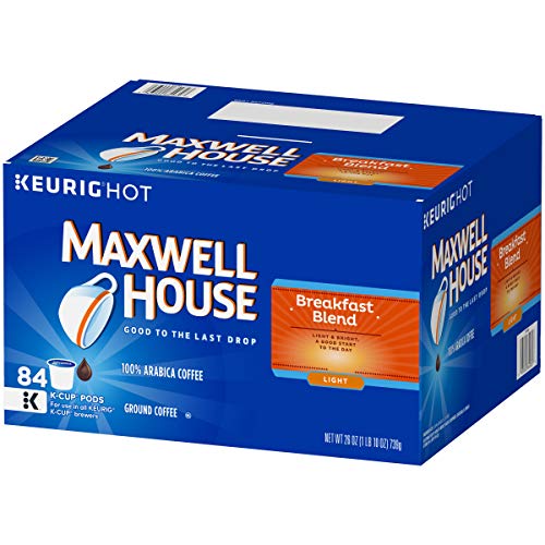 Maxwell House Breakfast Blend Keurig K Cup Coffee Pods, 84 Count