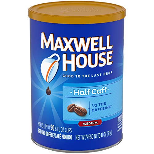 Maxwell House Half Caff Medium Roast Ground Coffee 11 Oz Canist