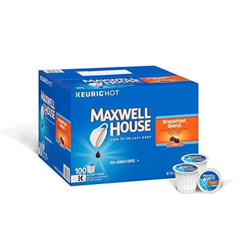 Maxwell House Breakfast Blend Coffee, K-Cup Pods,100 Count