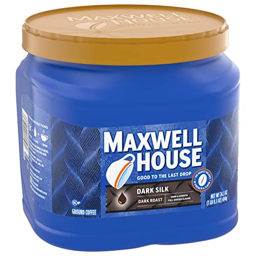 Maxwell House Dark Silk Ground Coffee 24.5 oz Canister