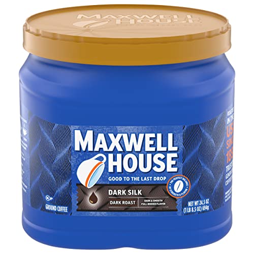 Maxwell House Dark Silk Ground Coffee 24.5 oz Canister