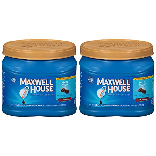Maxwell House Half Caff Medium Roast Ground Coffee 25.6 Oz Cani