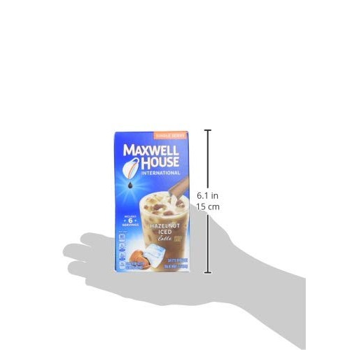 Maxwell House International Cafe Style Iced Latte Singles Hazeln...