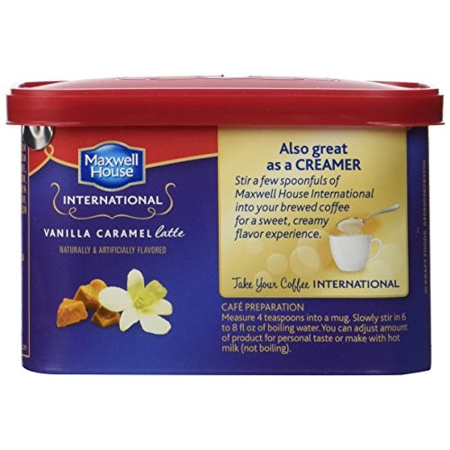 Maxwell House International Coffee Vanilla Caramel Latte, 8.7-Ou